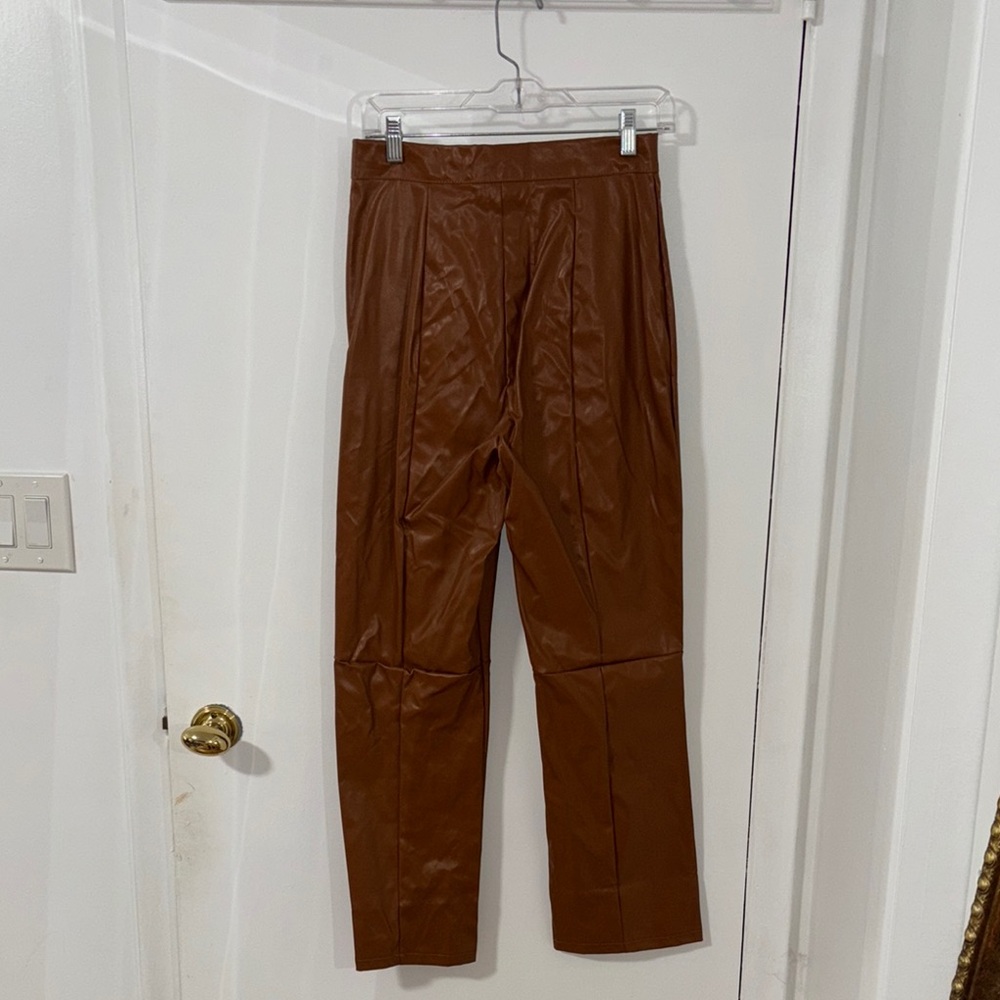 Women’s Brown Leather Pants